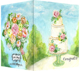 Congrats Wedding Cake Greeting Card - Wishing you love...
