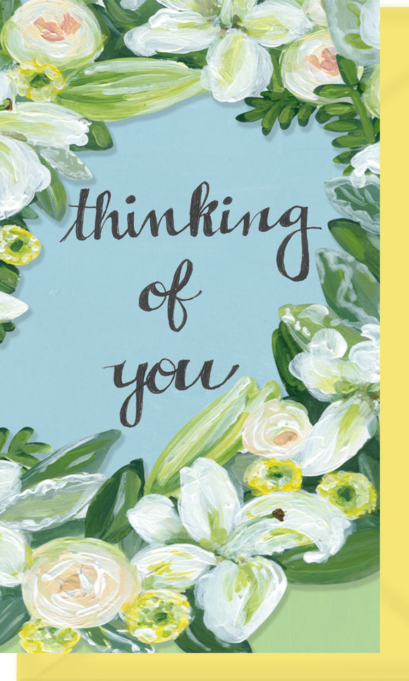 Small Enclosure Card - Thinking of You Flowers