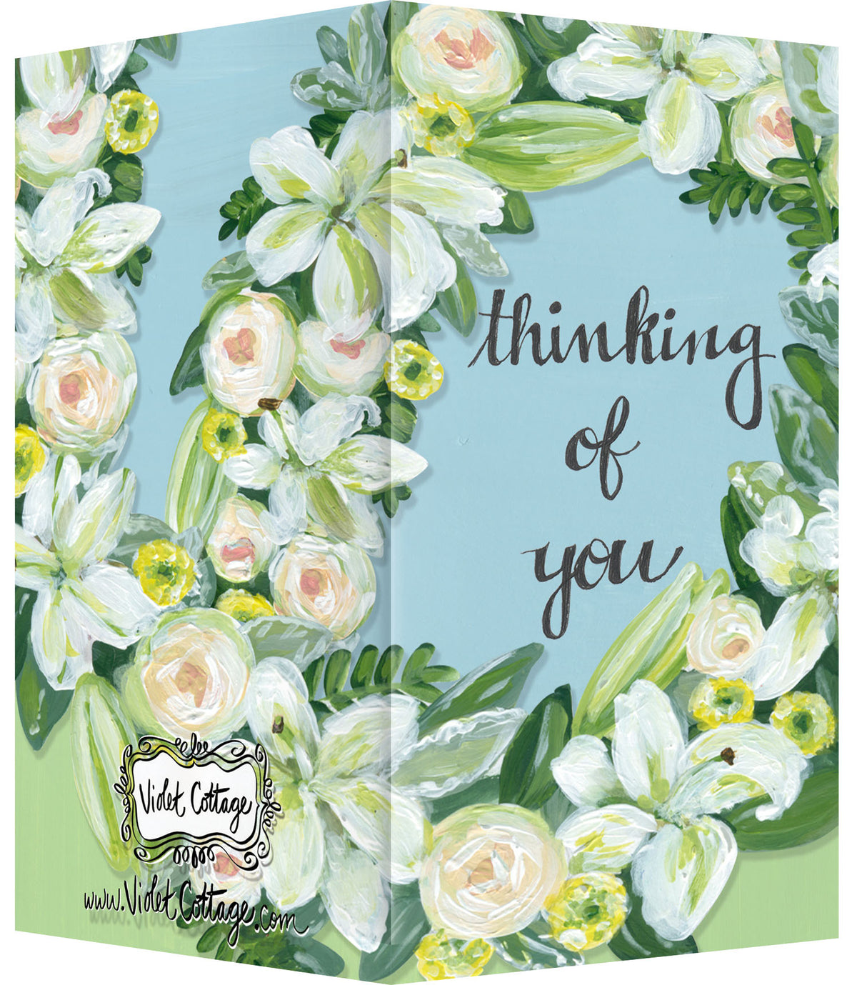 Small Enclosure Card - Thinking of You Flowers