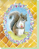 Squirrel with Ice Cream Greeting Card - Blank Inside