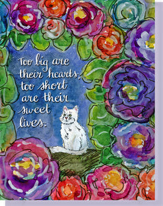 Sympathy Cat Greeting Card - Heartfelt Condolences